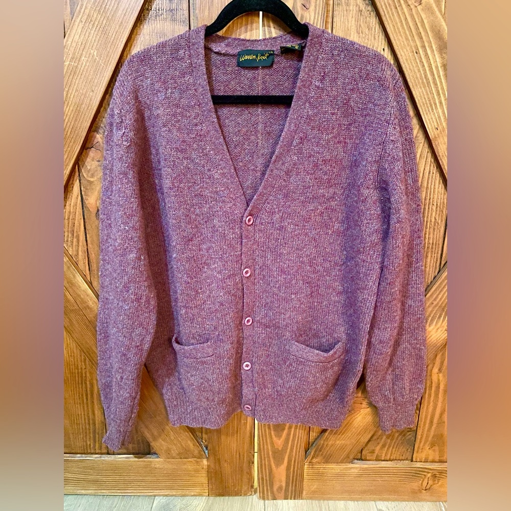 MAUVE WOOL CARDIGAN